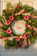 Flamingo Welcome Wreath Kit